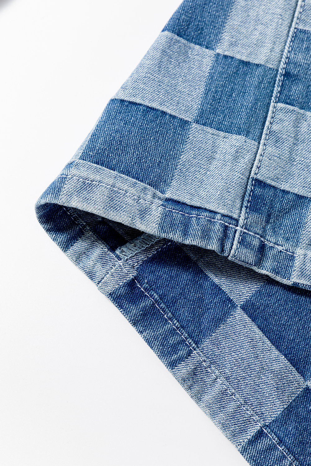 Dark Blue Plus Size Stitching Washed Flare Jeans