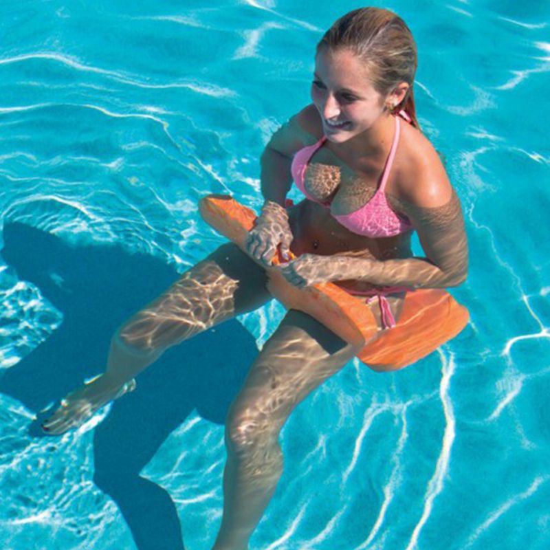 WOW Watersports 1 Person Soft Foam Beach Bronco Swimming Pool Saddle, Orange