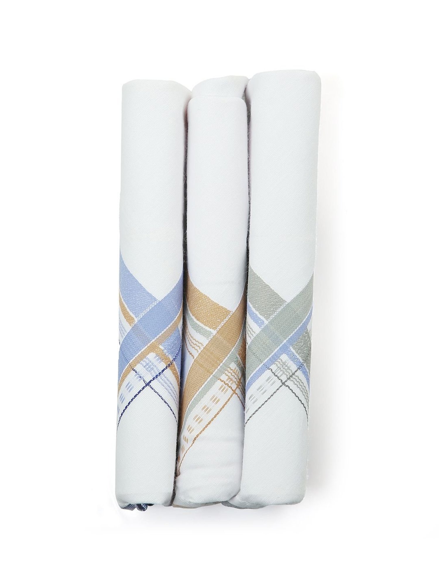 Crusset White Cotton Handkerchiefs - Pack of 3