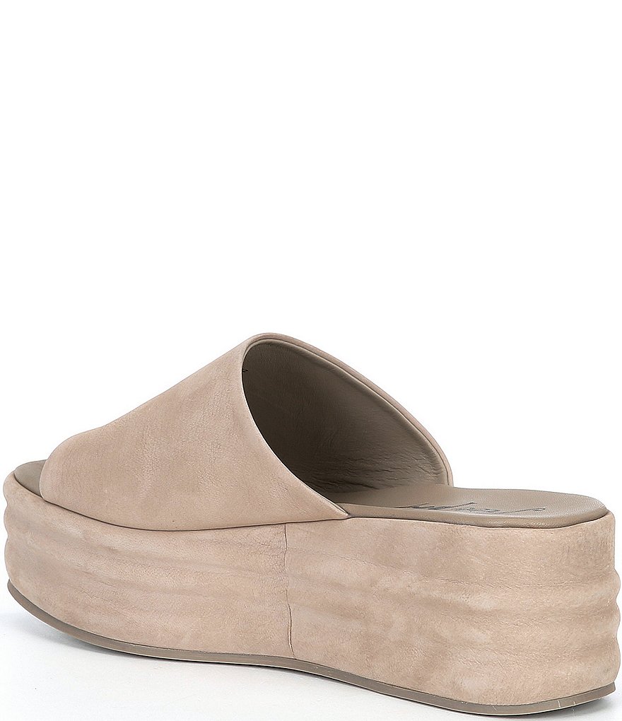 Free People Harbor Leather Flatform Slide Sandals