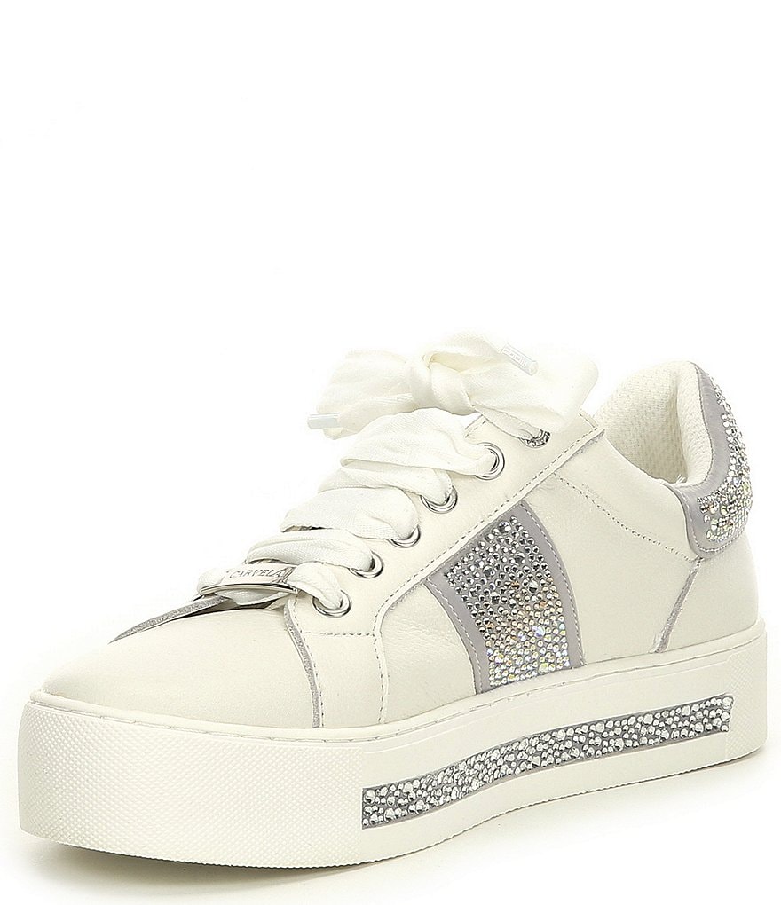 Carvela Jeo Bling 2 Leather Lace-Up Sneakers