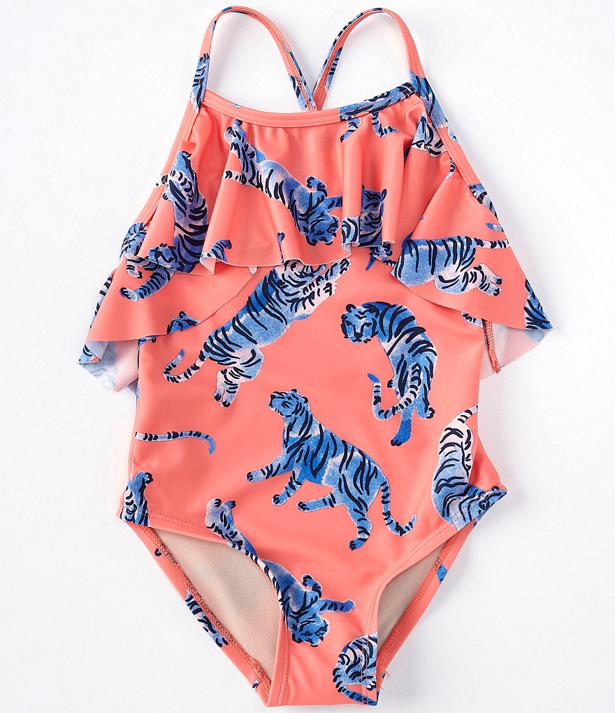 Tea Collection Little Girls 2-6 Tiger One-Piece Swimsuit