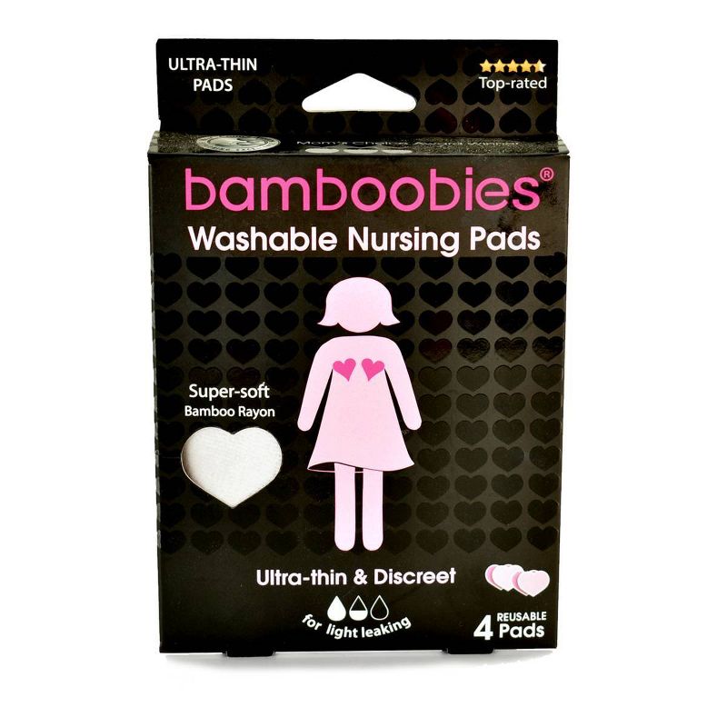 Bamboobies Regular Washable Nursing Pads- 4pk