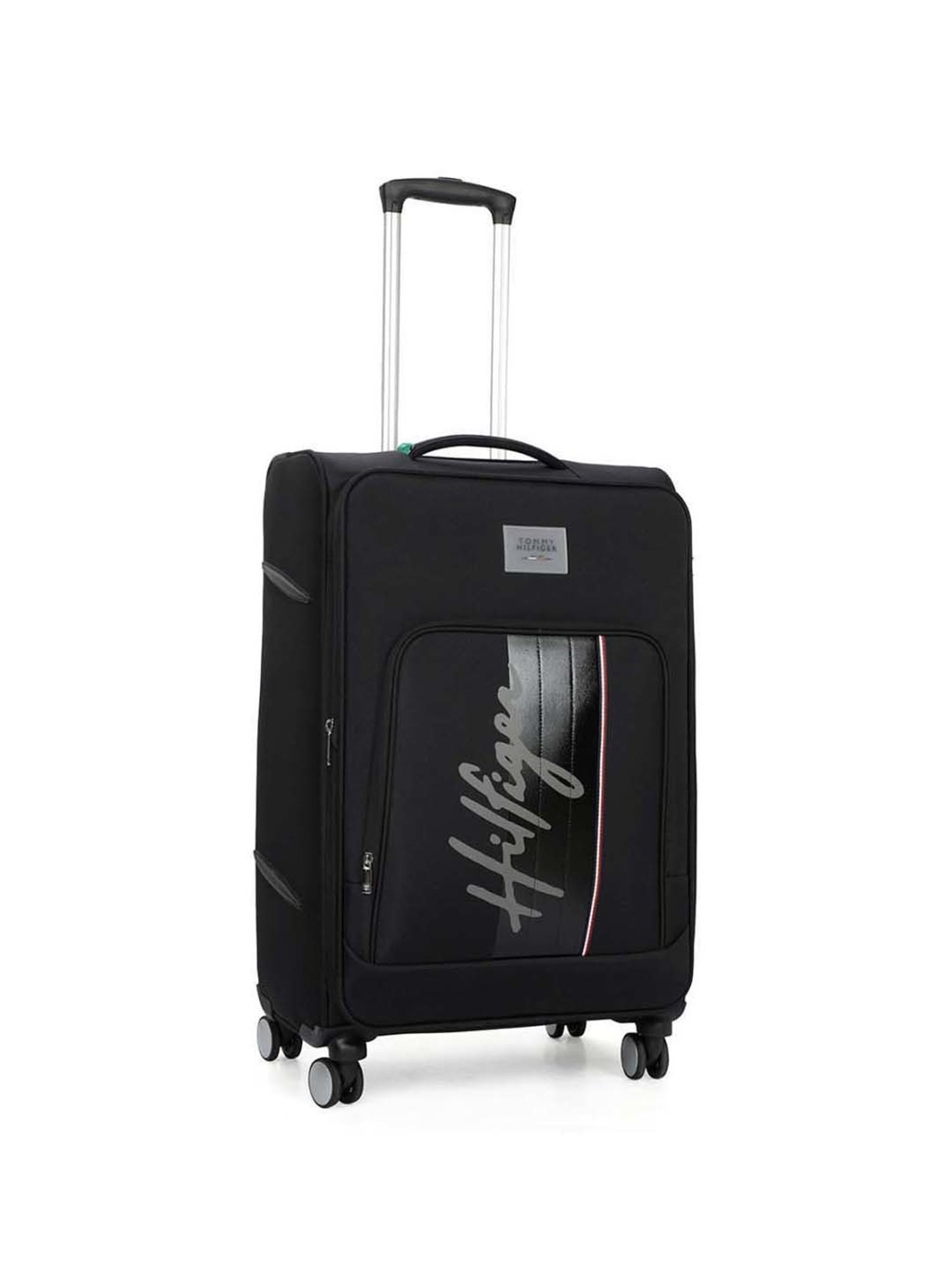 Tommy Hilfiger Richmond Black Printed Medium Soft Trolley Bag - 42 cm