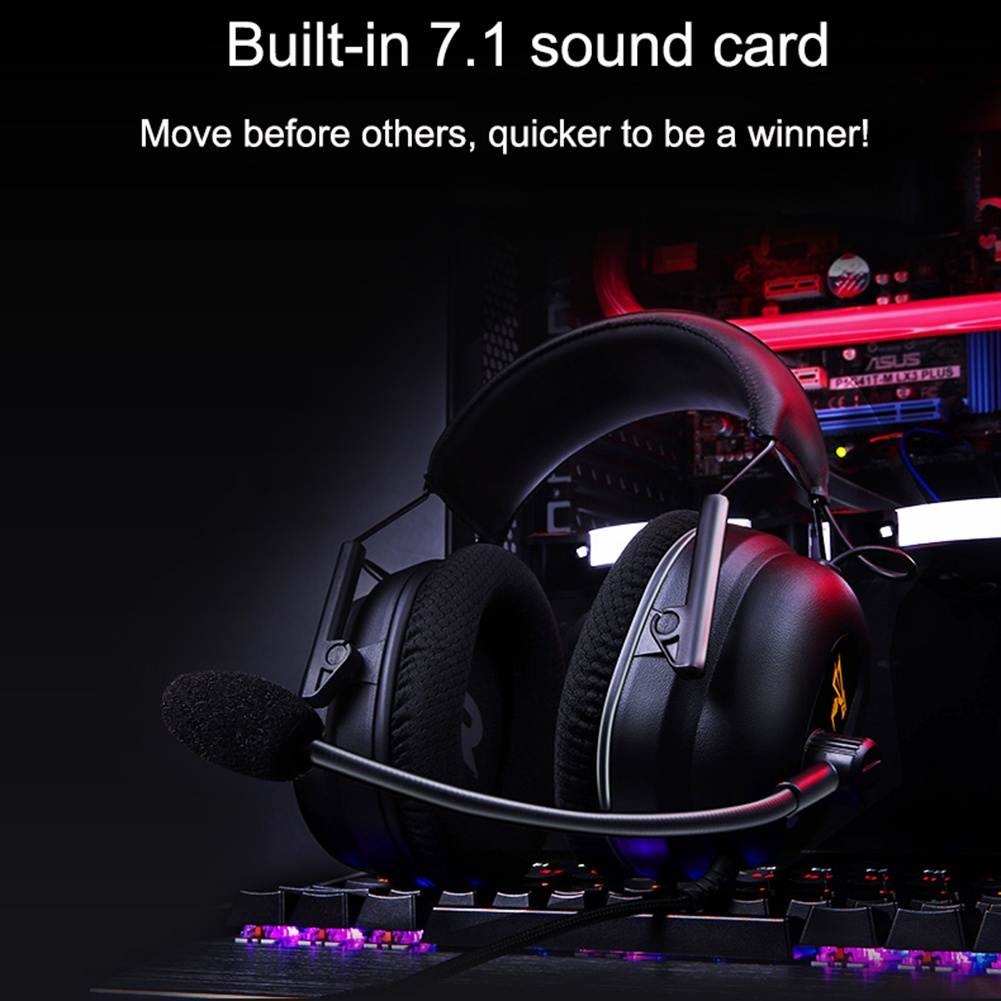 Somic G936N Gaming Headset 7.1 Virtual Gamer Headphone 3.5mm Wired Surround Sound Stereo Earphones with Mic for PS4 PC Games