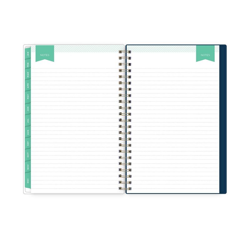 2021 Planner 5" x 8" Clear Pocket Cover Weekly/Monthly Wirebound Navy Stripe - Day Designer