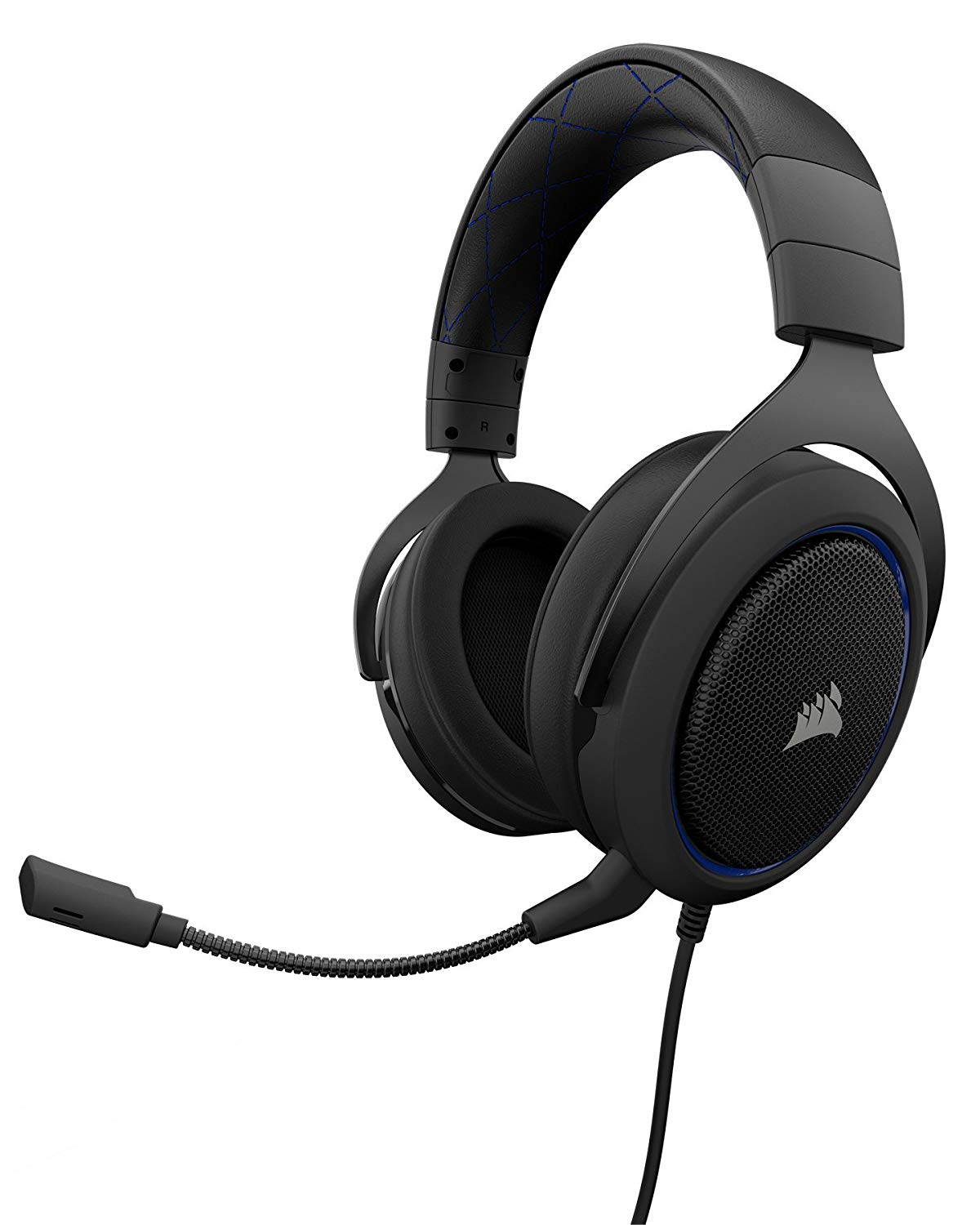 Corsair HS50 - Stereo Gaming Headset - Discord Certified Headphones - Works with PC, Mac, Xbox One, PS4, Nintendo Switch, iOS and Android &ndash; Blue