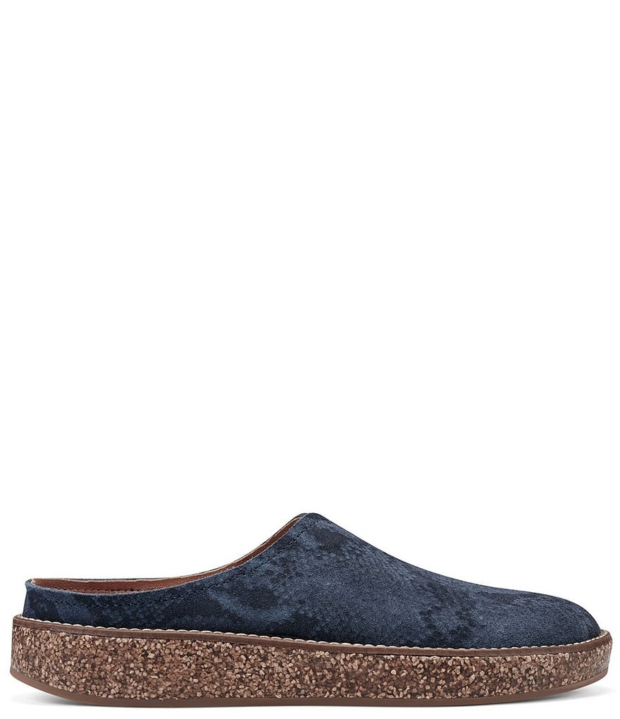 Lucky Brand Tamala Snake Print Leather Mule Clogs