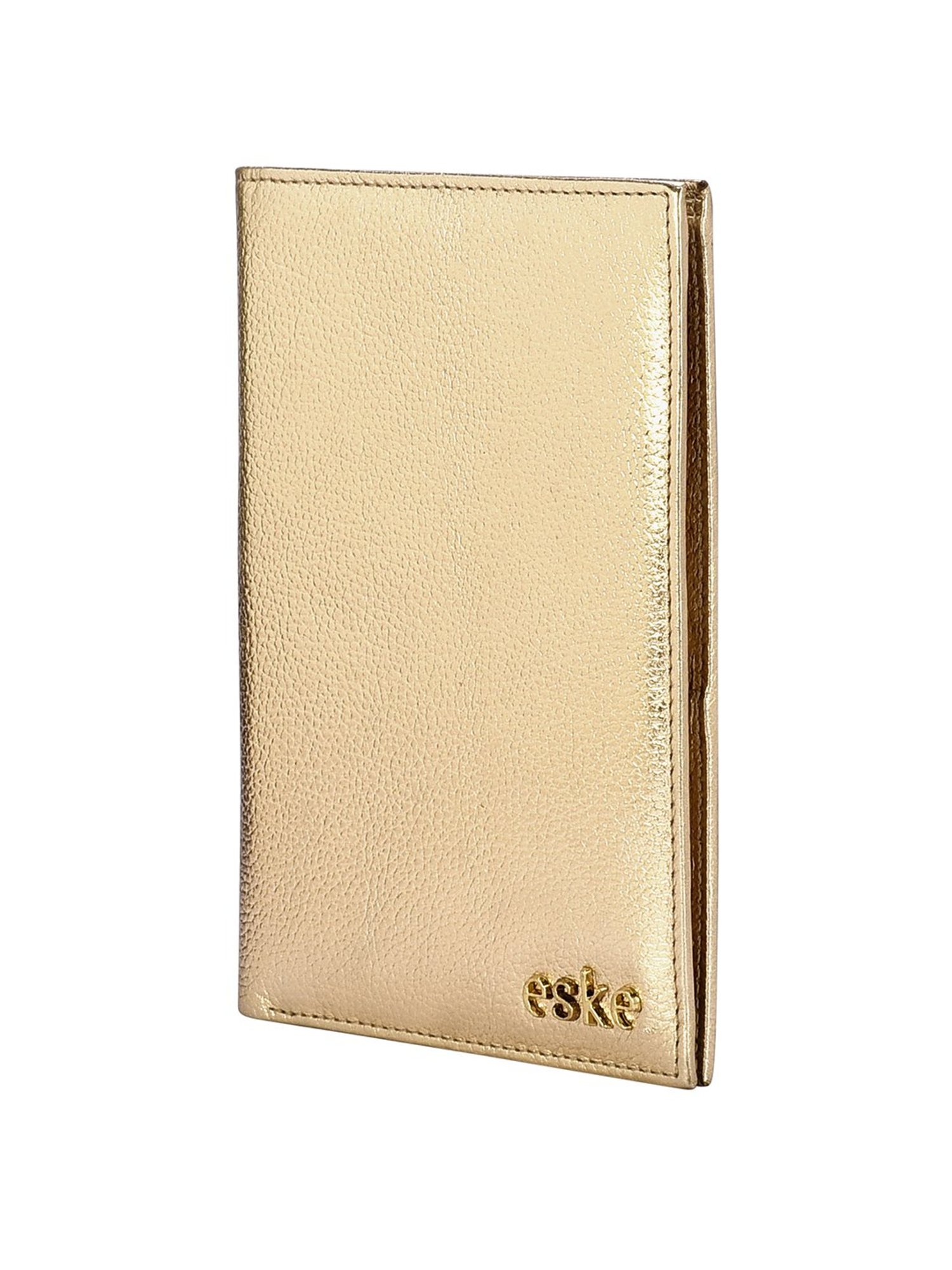 Eske Skylar Gold Solid Medium Passport Holder
