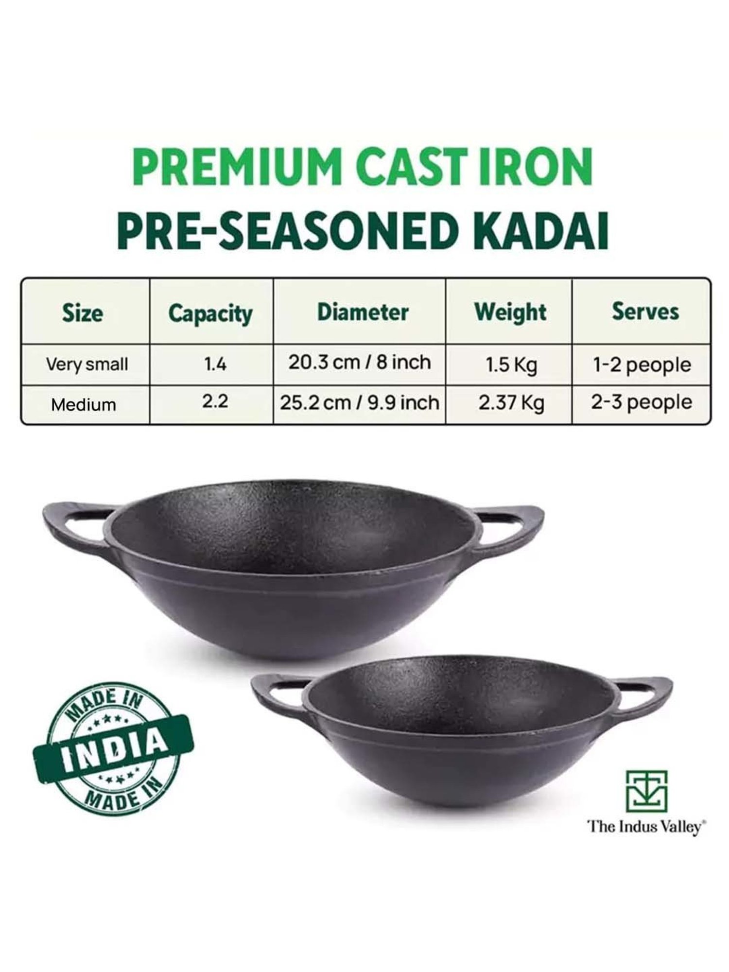 ALLO Silver Stainless Steel Induction Friendly Triply Kadhai (3 L)