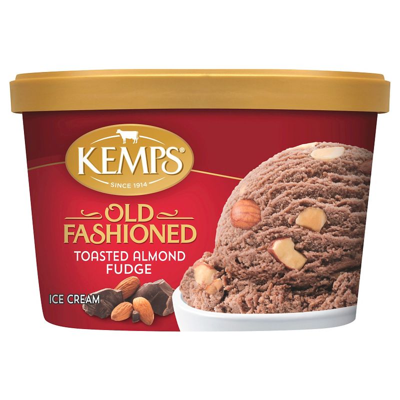 Kemps Old Fashioned Toasted Almond Fudge Ice Cream - 48oz
