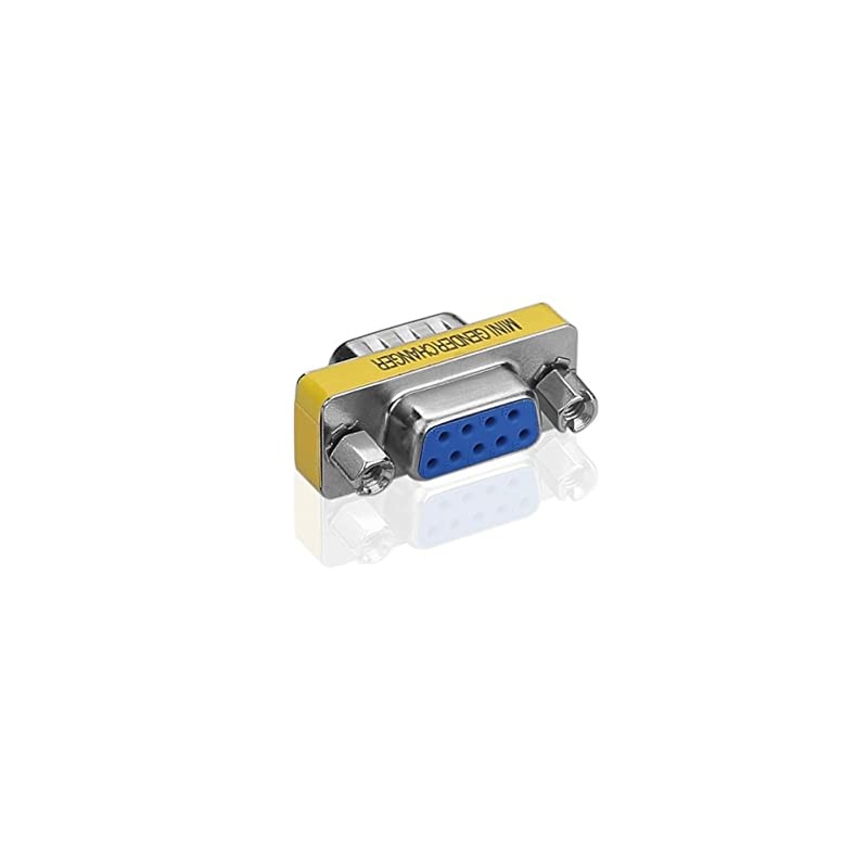 5 Packs 9 Pin RS232 Serial DB9 Connector Male to Female Cable Gender Changer Coupler Adapter