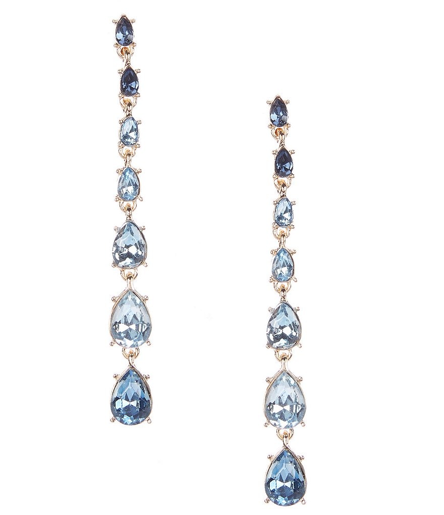 Gemma Layne Graduating Teardrop Stone Linear Earrings