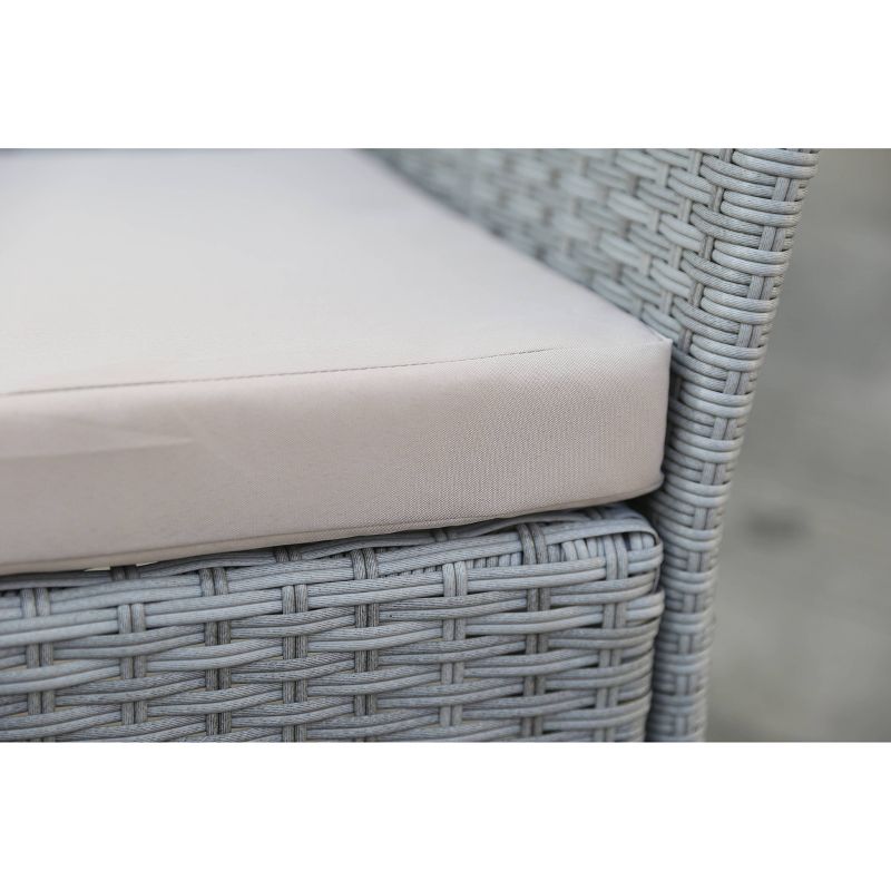 3pc Rattan Patio Conversation Set with Cushions - Art Leon