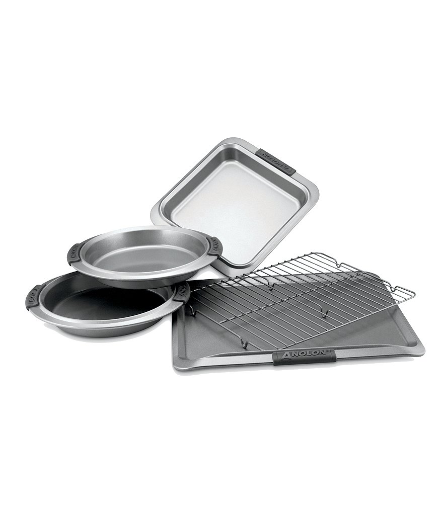 Anolon Advanced Nonstick 5-Piece Bakeware Set with Silicone Grips