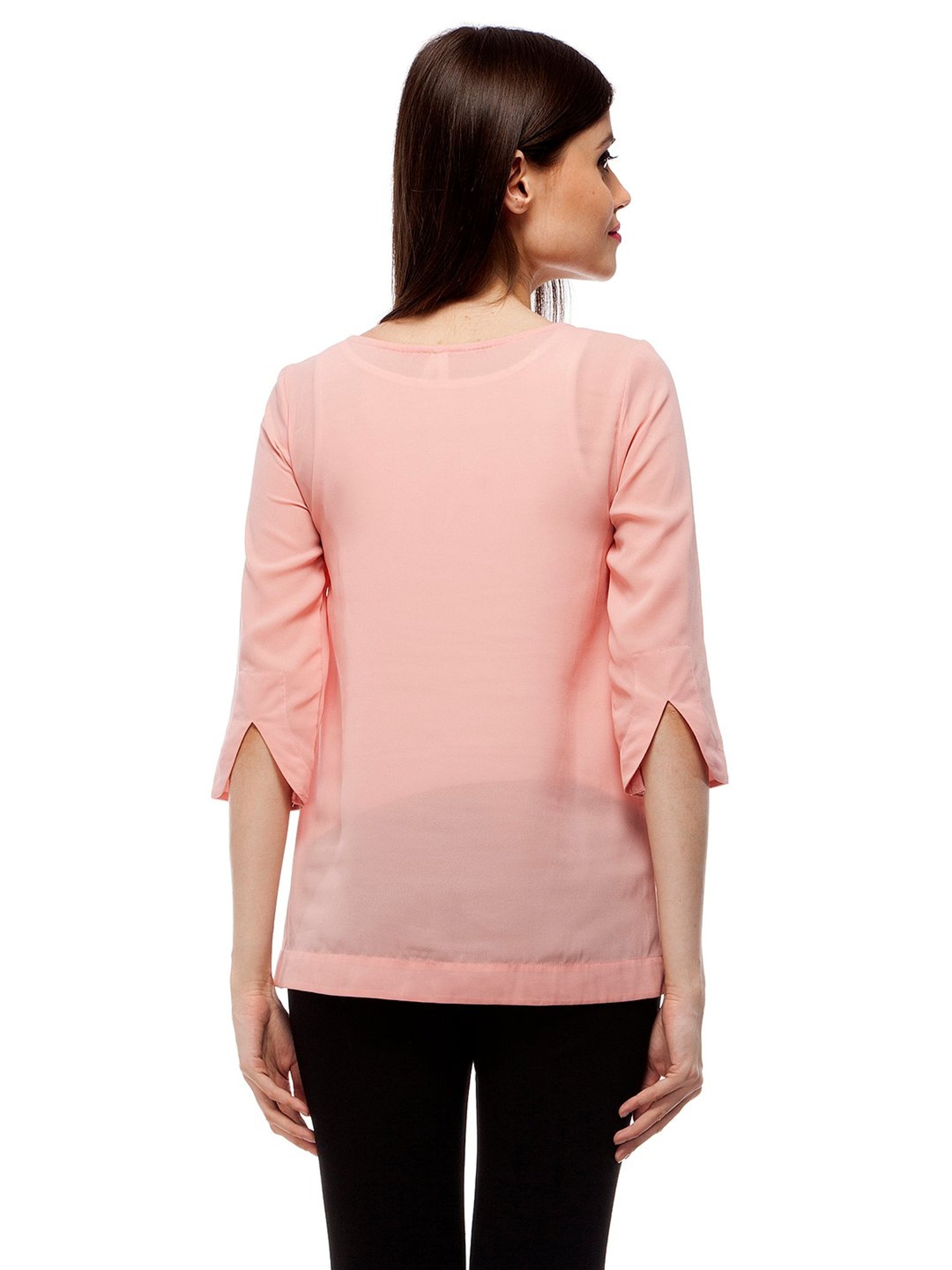 StyleStone Pink High Low Top