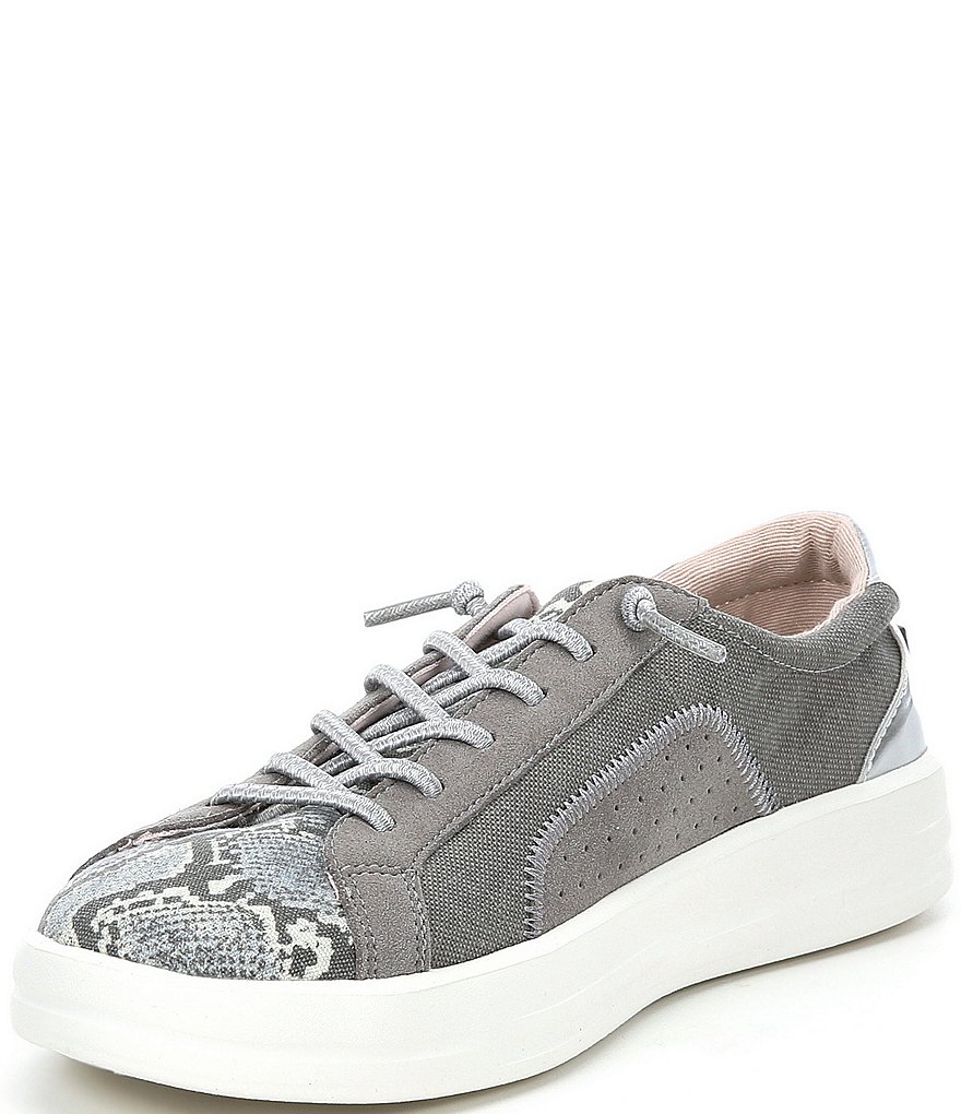 Hey Dude Women's Karina Snake Print Washable Lace-Up Sneakers