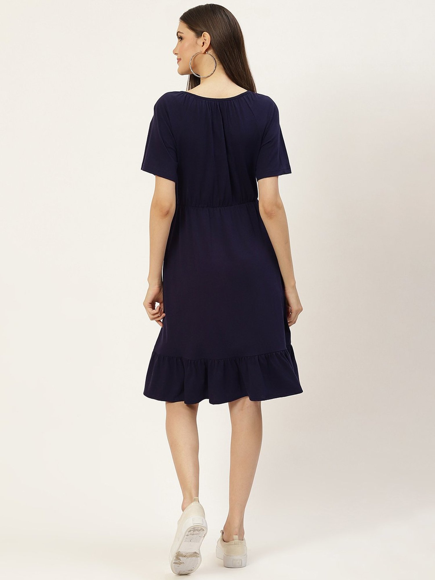 BRINNS Navy Midi A Line Dress