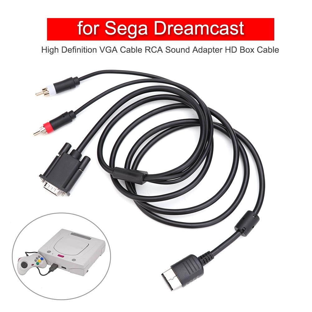 High Definition VGA Cable RCA Sound Adapter HD Box Cable for Sega Dreamcast VGA Cable for SEGA Dreamcast DC high quility