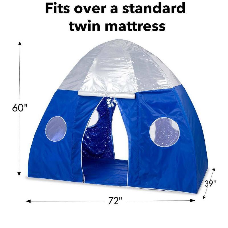 HearthSong Galactic Bed Tent With Starburst LED Light for Twin-Size Beds