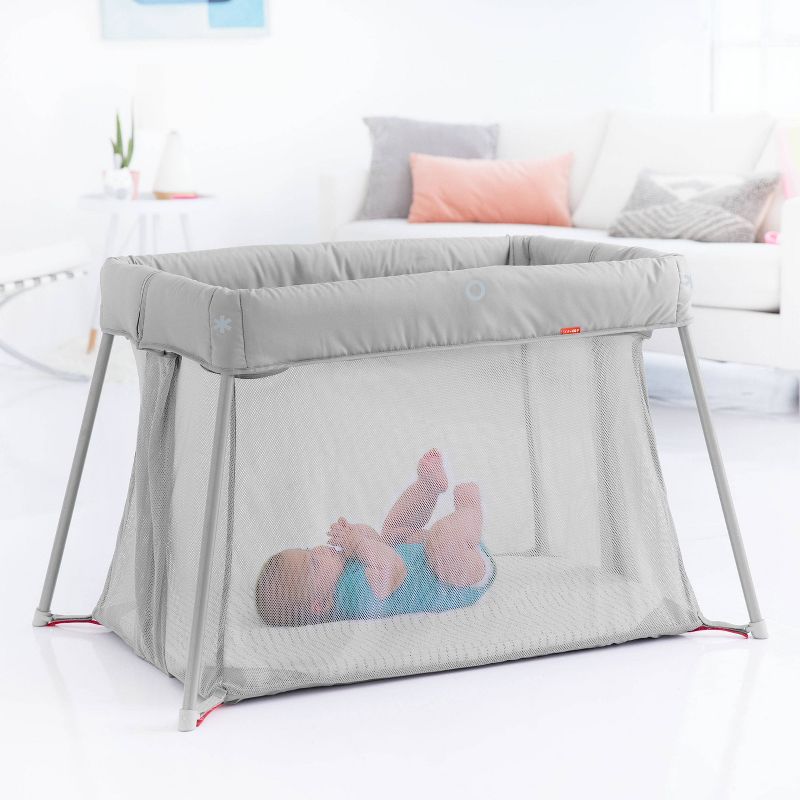 Skip Hop Portable Playard and Foldable Expanding Travel Crib/Playpen - Play to Night