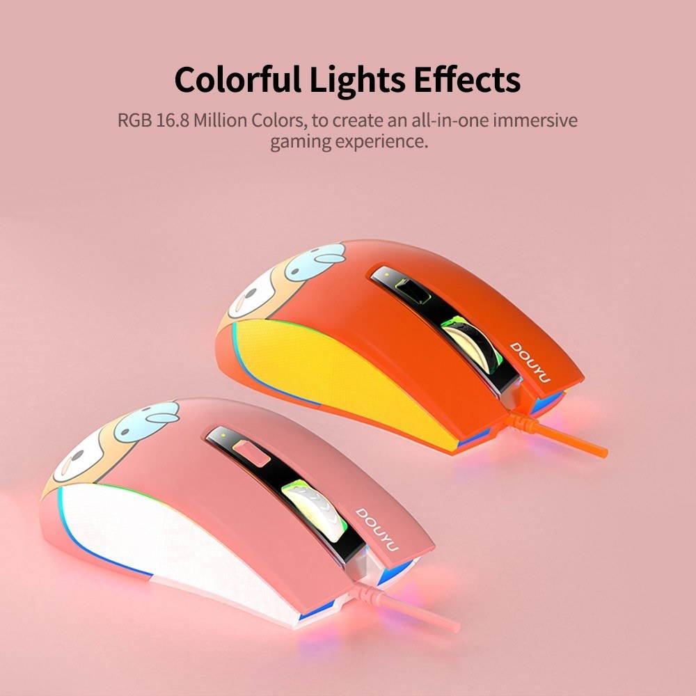 DMG700 Wired Gaming Mouse 16000DPI Game/Office Dual Modes Mice Laptop Desktop PC Accessory Orange