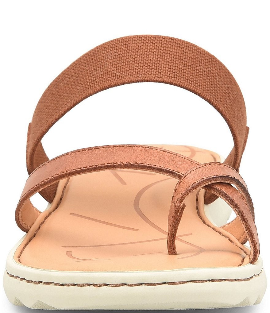 Born Bay Leather Elastic Thong Slide Sandals