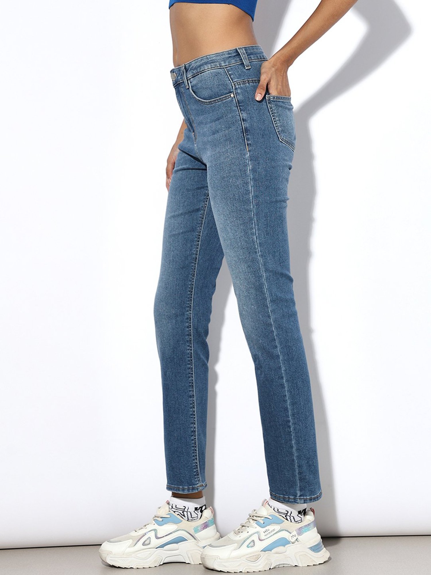 Only Blue Slim Fit High Rise Jeans