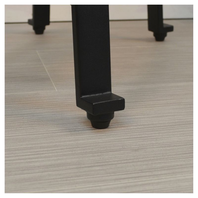 24" Viola Saddle Seat Counter Height Barstool Chestnut/Black - Carolina Chair & Table