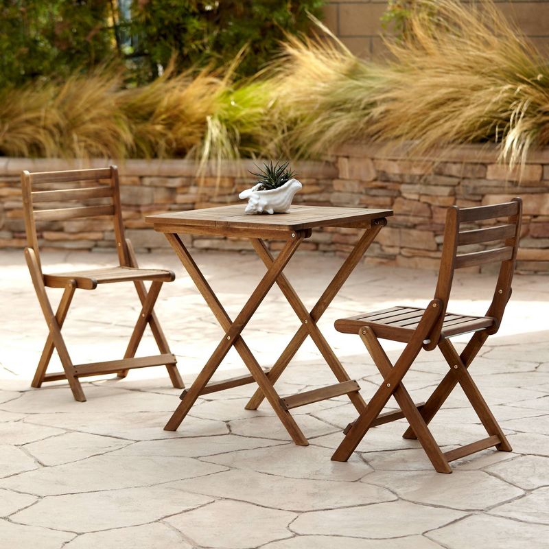 Teal Island Designs Wood Bistro Table and Chairs Set by Teal Island