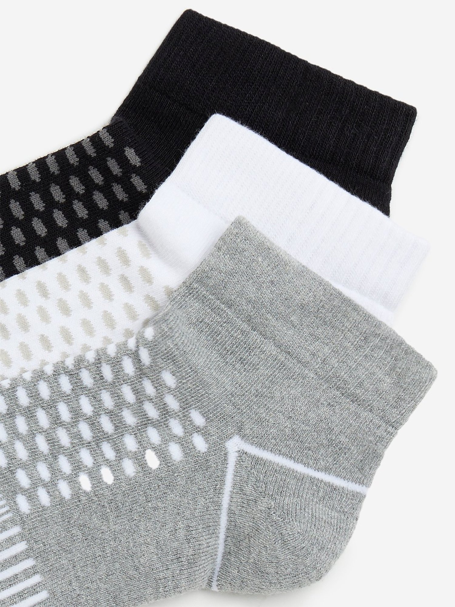 WES Lounge by Westside Grey Ankle Length Socks - Pack of 3