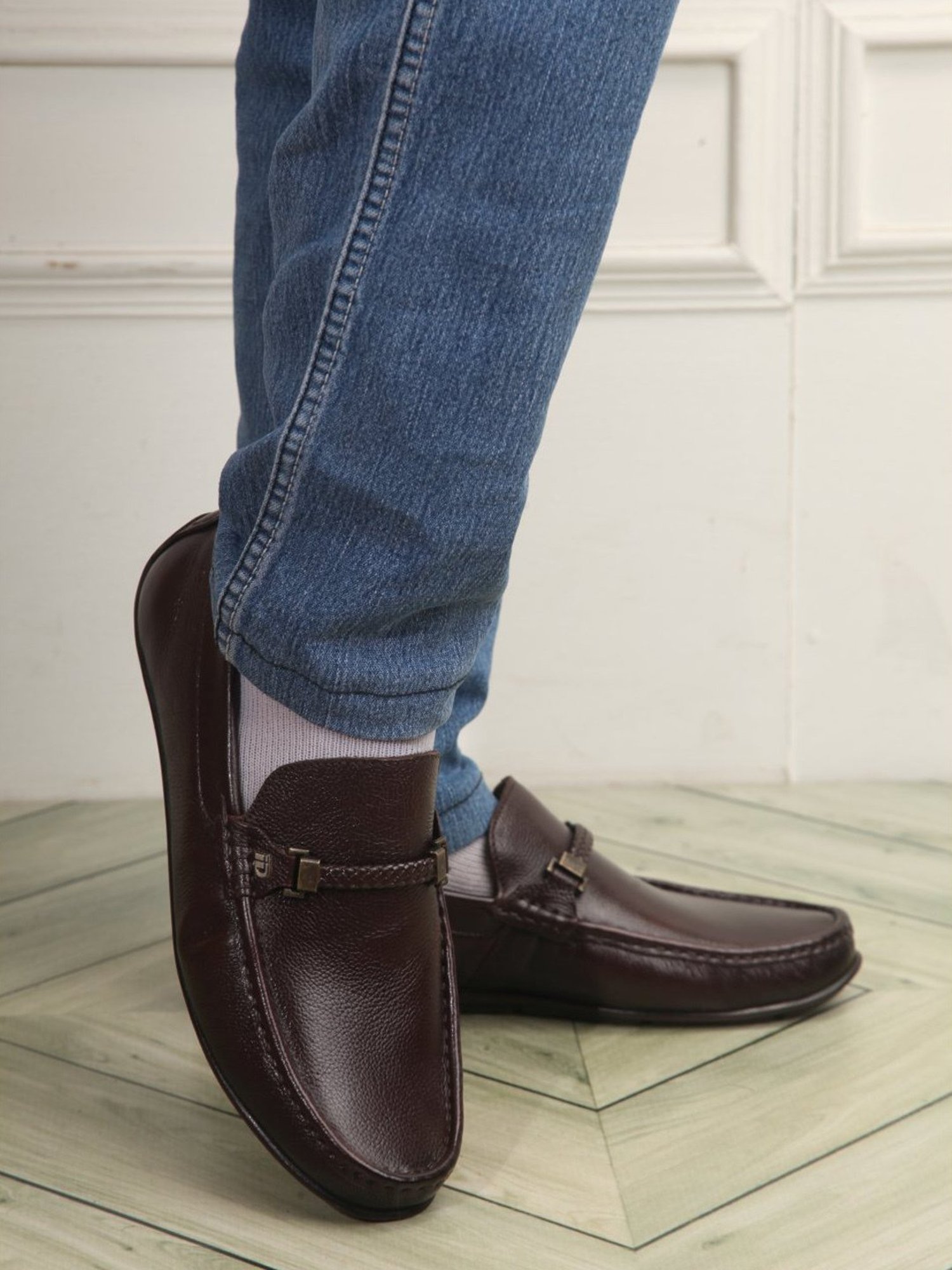 ID Men's Brown Casual Loafers