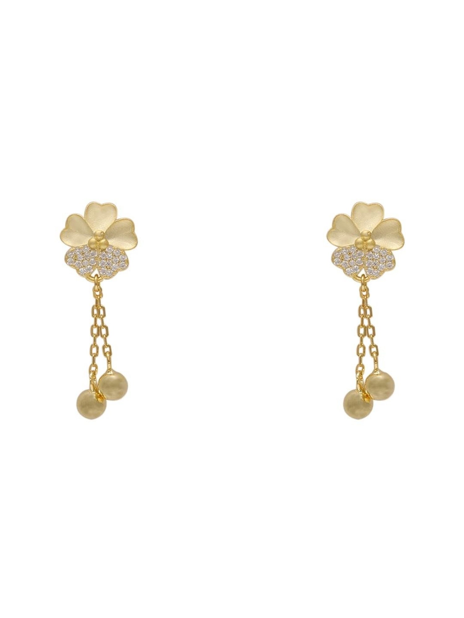 GIVA 92.5 Sterling Silver Clover Earrings for Women