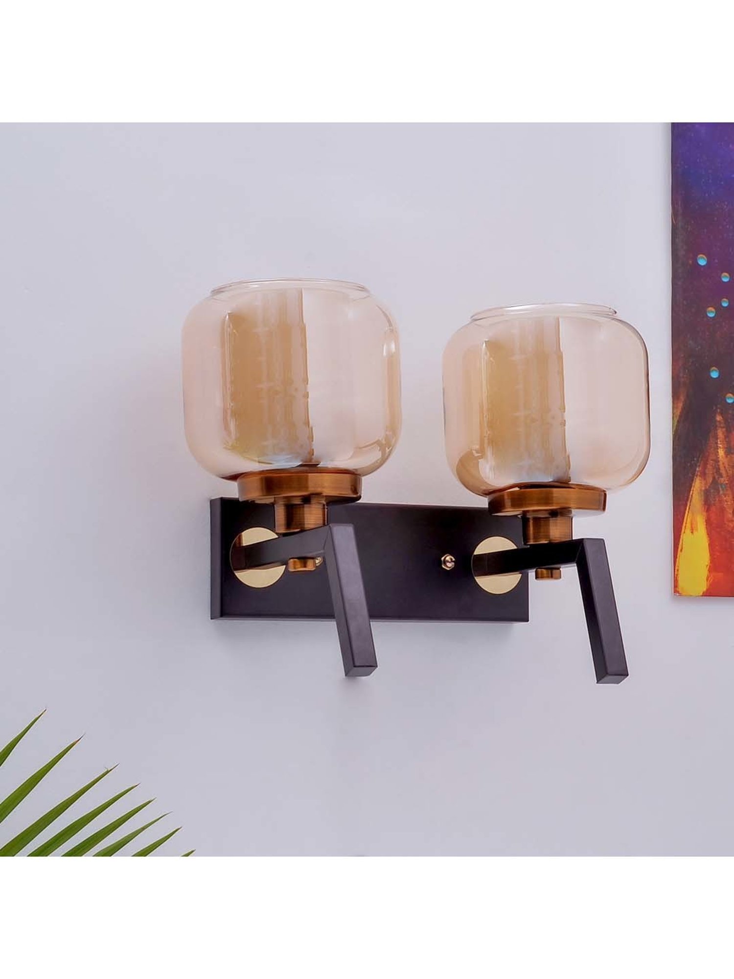 Fos Lighting 'Dish' Antique Gold & White Brass 5-In-1 Hanging Light