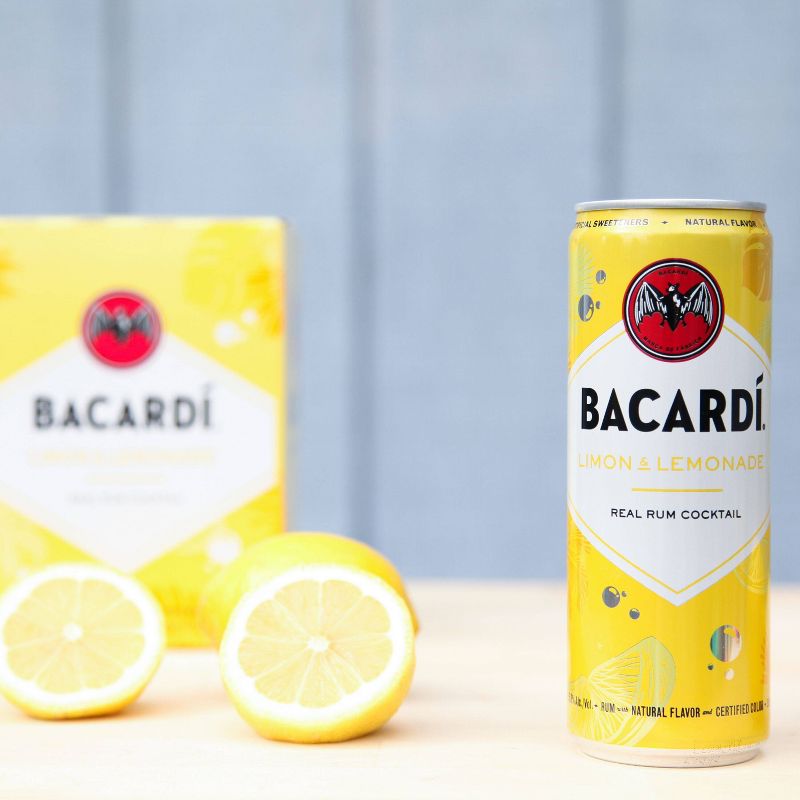 Bacardi Limon & Lemonade Rum Cocktail - 4pk/355ml Cans