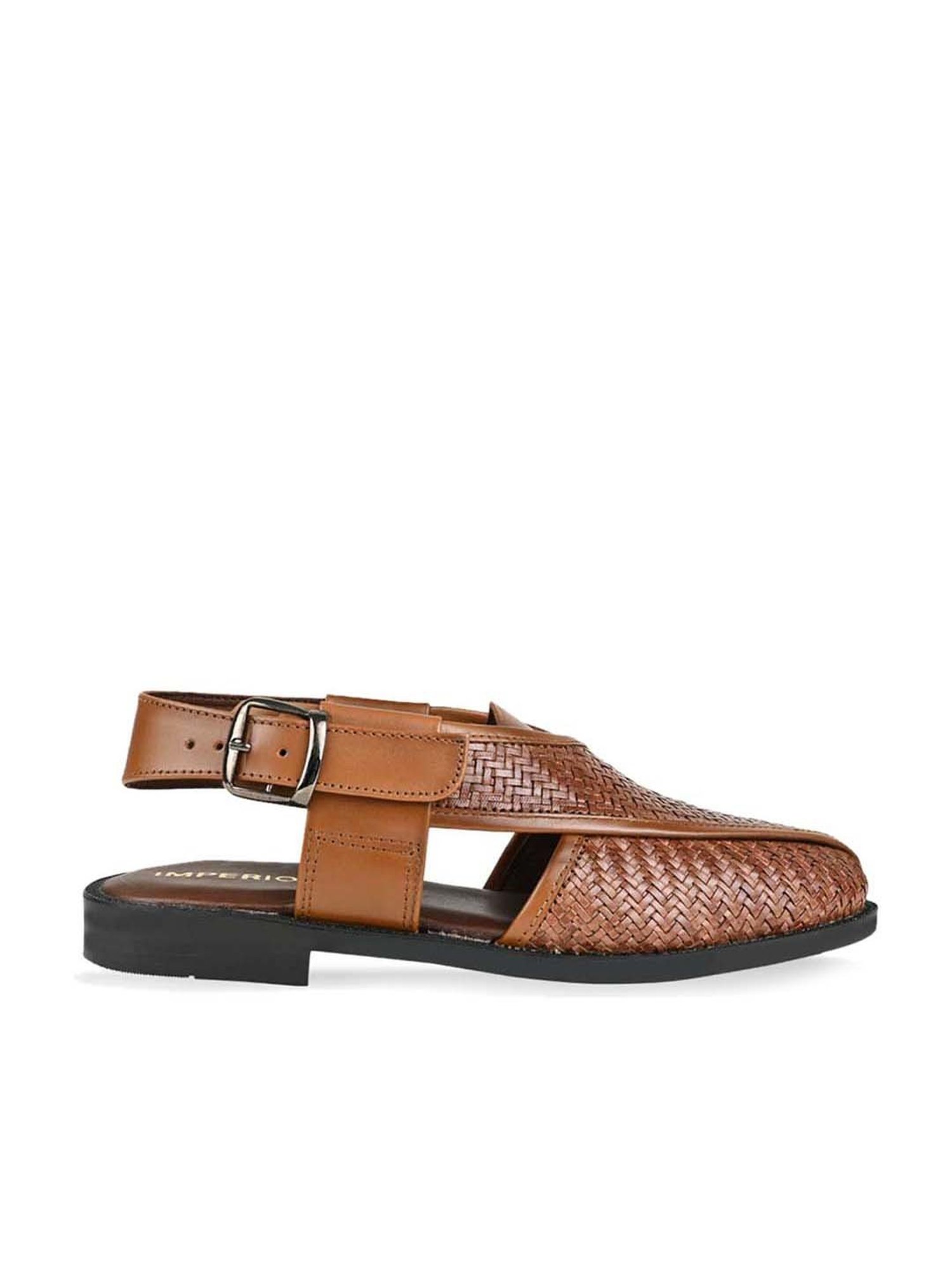 Imperio by Regal Men's Tan Back Strap Sandals