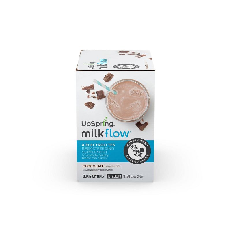 Upspring Milkflow + Electrolytes 16pk Breastfeeding Supplement Drink Mix - Chocolate
