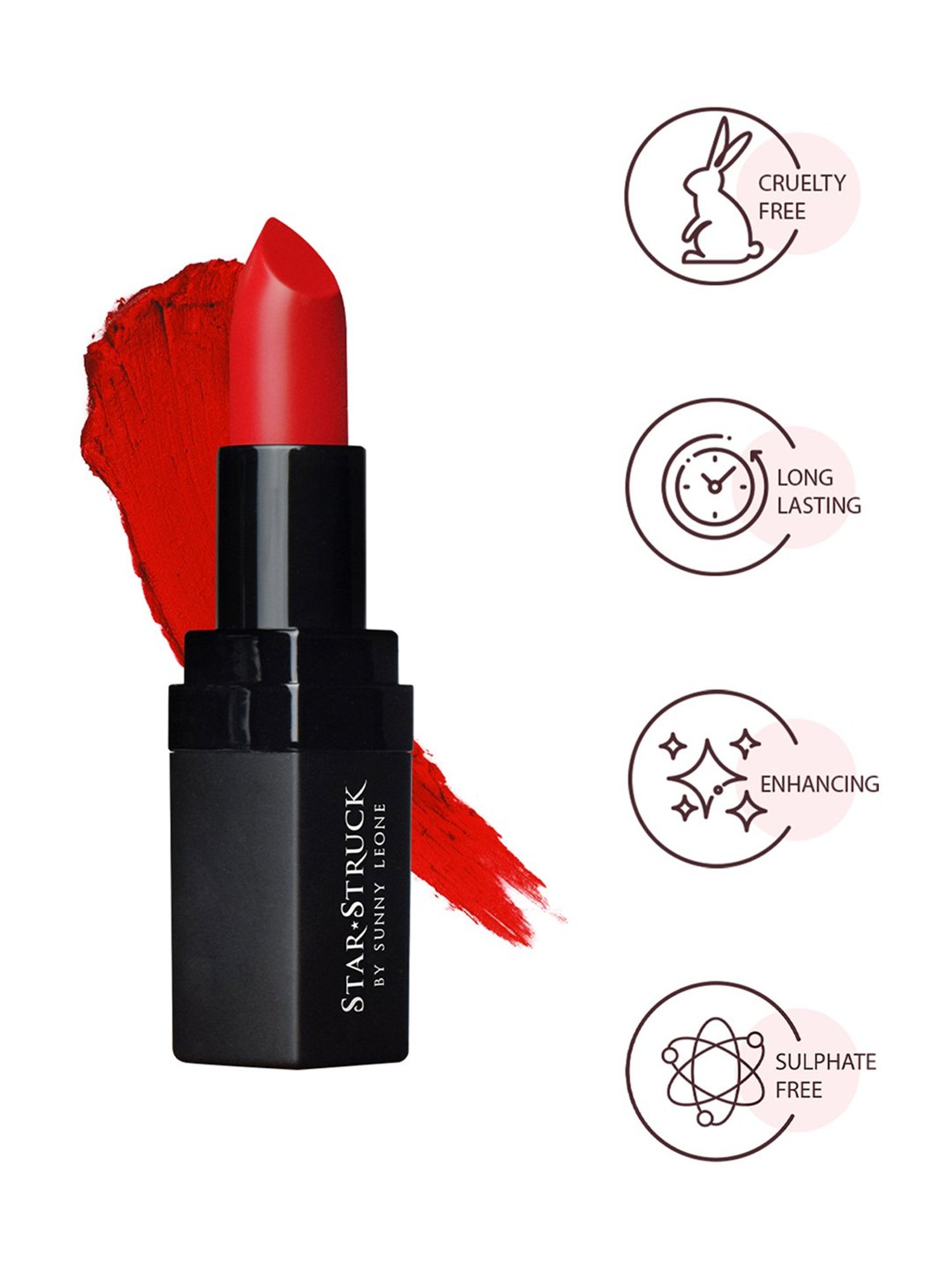 StarStruck By Sunny Leone Intense Matte Lipstick Red Carpet - 4.2 gm