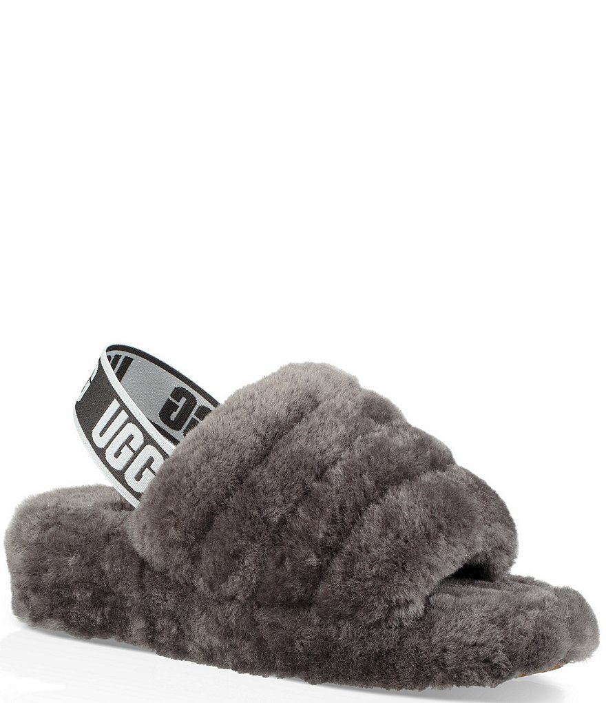 UGG&reg; Logo Fluff Yeah Fur Slides