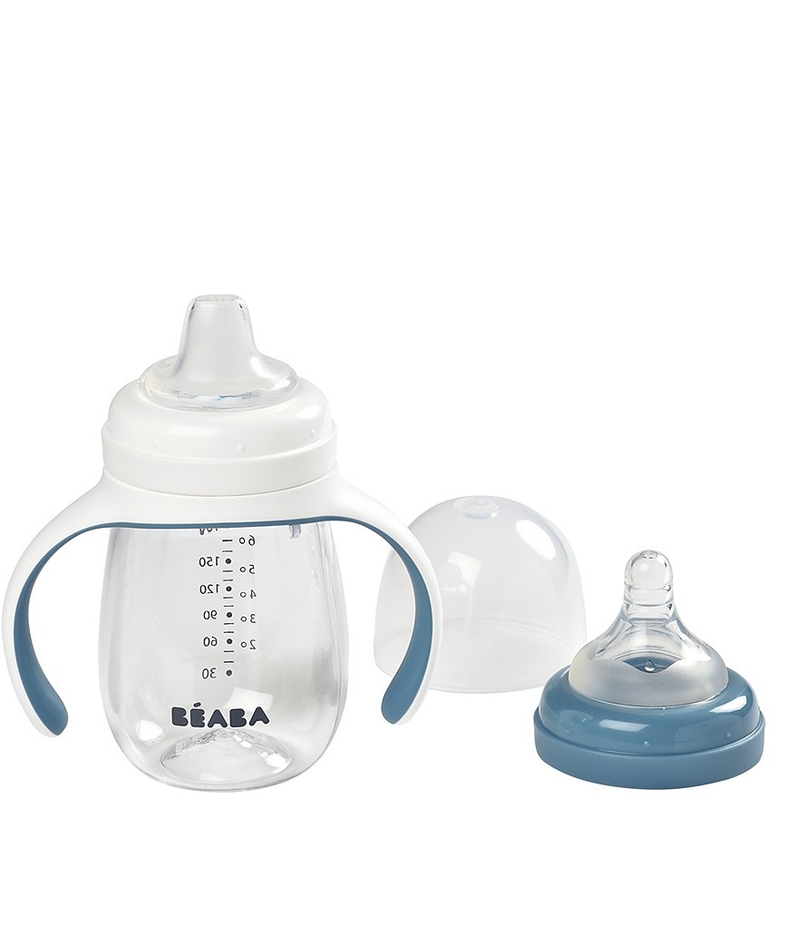 BEABA 2-in-1 Bottle To Sippy Learning Cup