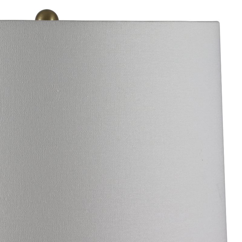 63" Redmond Glass Font Steel Floor Lamp Gun Metal - Decor Therapy