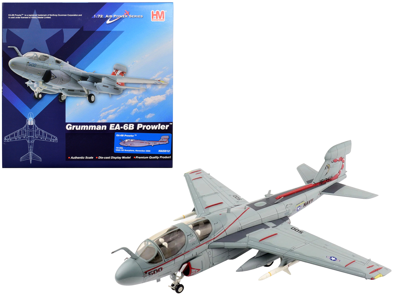 Grumman F-14B Tomcat Fighter Aircraft "VF-103 Jolly Rogers USS George Washington" (2000) United States Navy "Air Power Series" 1/72 Diecast Model by Hobby Master