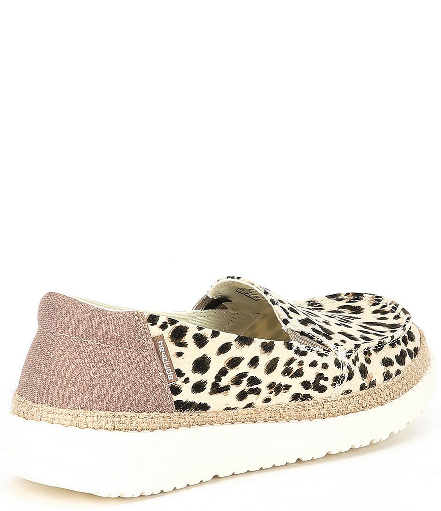 Hey Dude Women's Lena Leopard Print Washable Loafer Slip-Ons