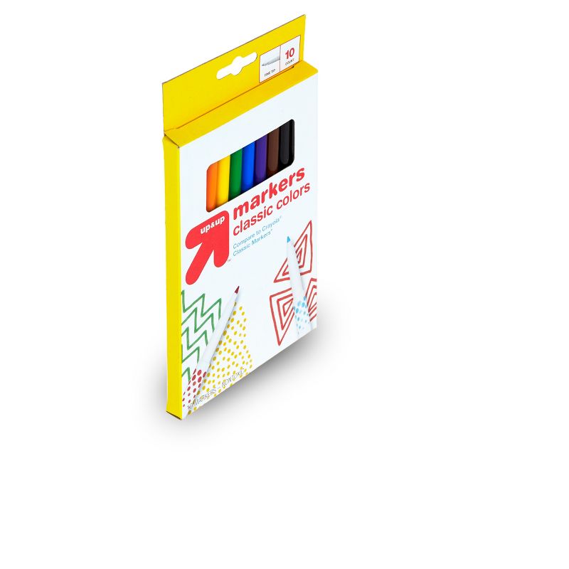 10ct Markers Fine Tip Classic Colors - up & up™