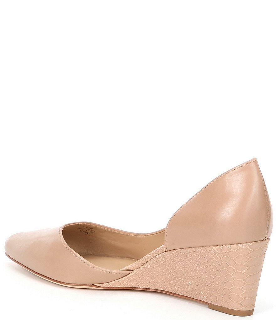 Antonio Melani Lyeana Leather d'Orsay Wedge Pumps