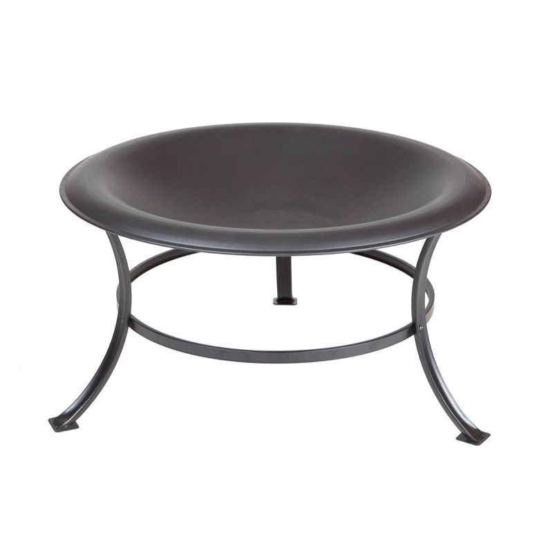 Tokia Round Wooden Black Fire Pit - Fire Sense