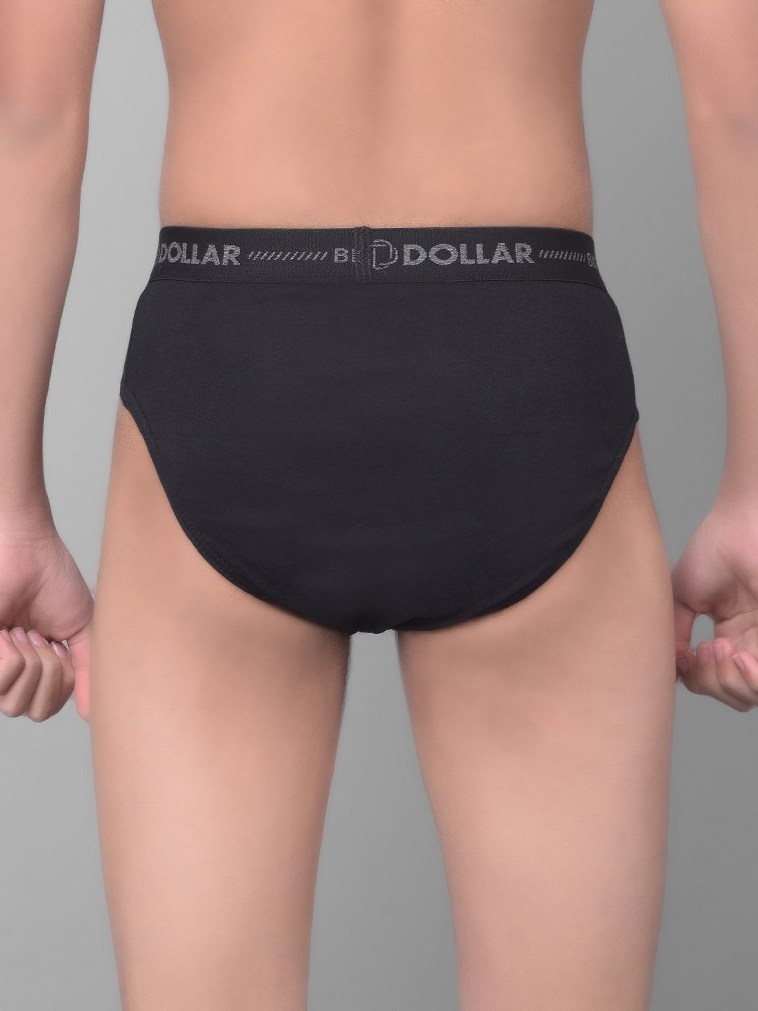 Dollar Bigboss Boys Multicolor Solid Briefs (Pack Of 3)