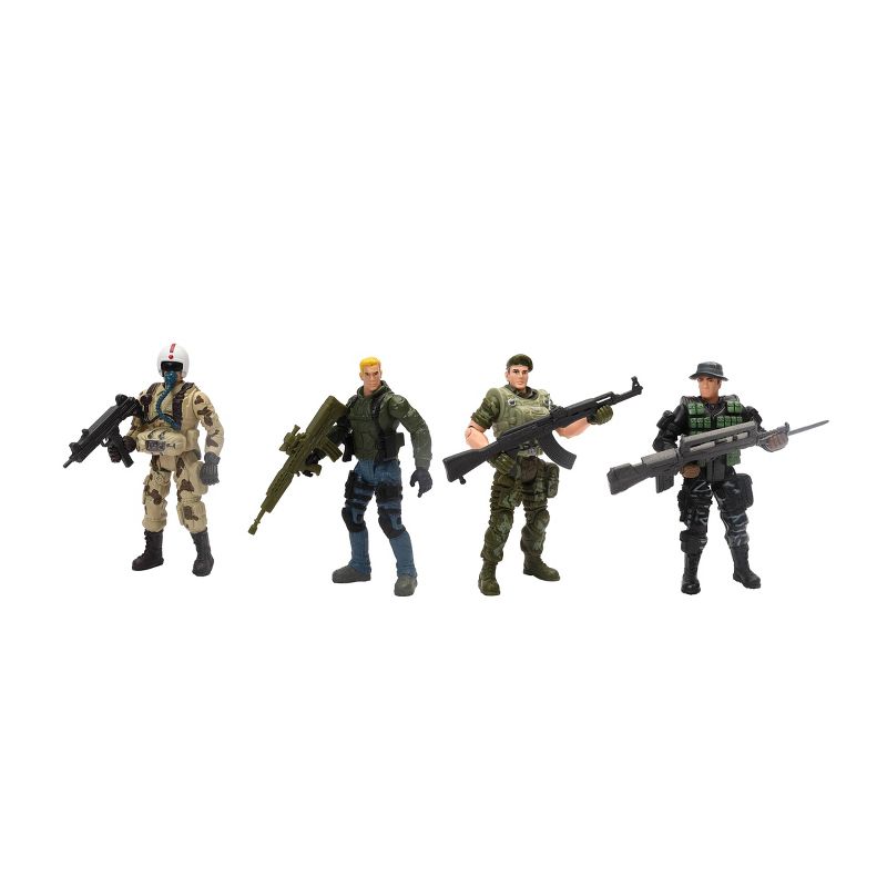 Hero Force Heroes Elite Soldier Action Figures 4pk