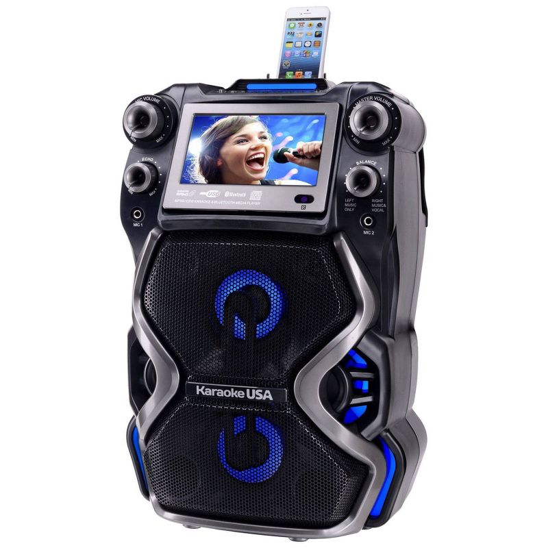 Karaoke USA Portable Professional Bluetooth CDG/MP3G Karaoke Machine (GF920)