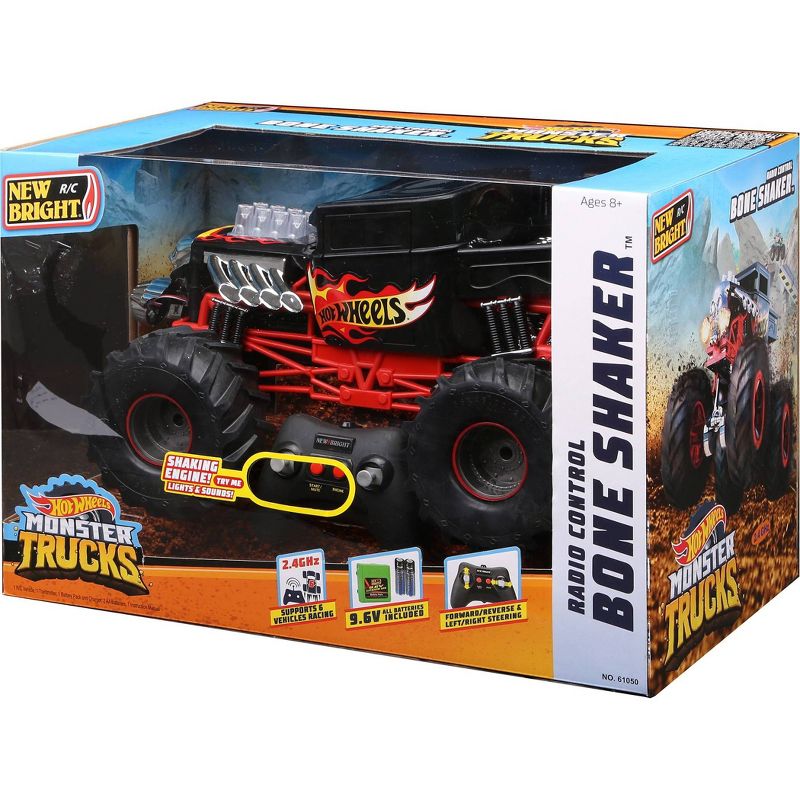 New Bright R/C 1:10 Scale  Hot Wheels Monster Truck - Bone Shaker